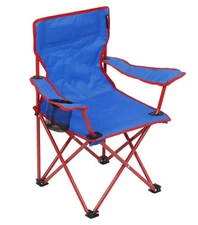 New Ozark Trail Childs Camp Chair, Blue, Weight Limits 125-lbs, Ages 5-12