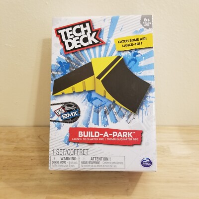 TECH DECK--BUILD A PARK-CATCH SOME AIR,  BLACK AND YELLOW RAMPS (NEW) 