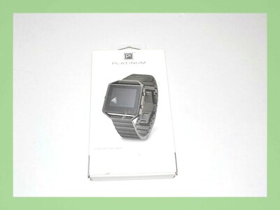 Platinum (PT-FBBLB) Metal Link Band for Fitbit Blaze Tracker - Black