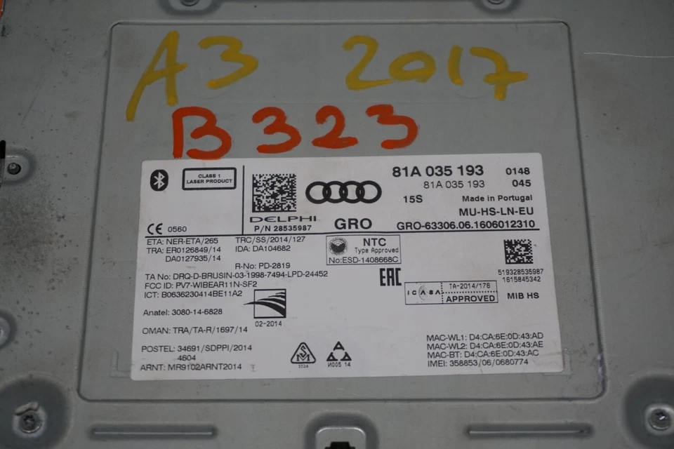 NAVIGATIONSSYSTEM Audi A3 Limousine (8VS/8VM) 81A035193 - Bild 4 von 4