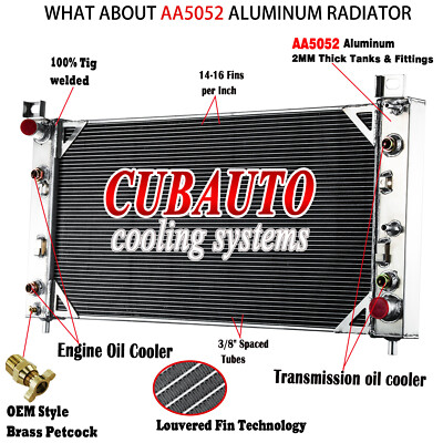 3 Row Radiator For 2001 2002 Chevy Silverado/GMC Sierra 2500 HD 3500 8.1L V8 GAS