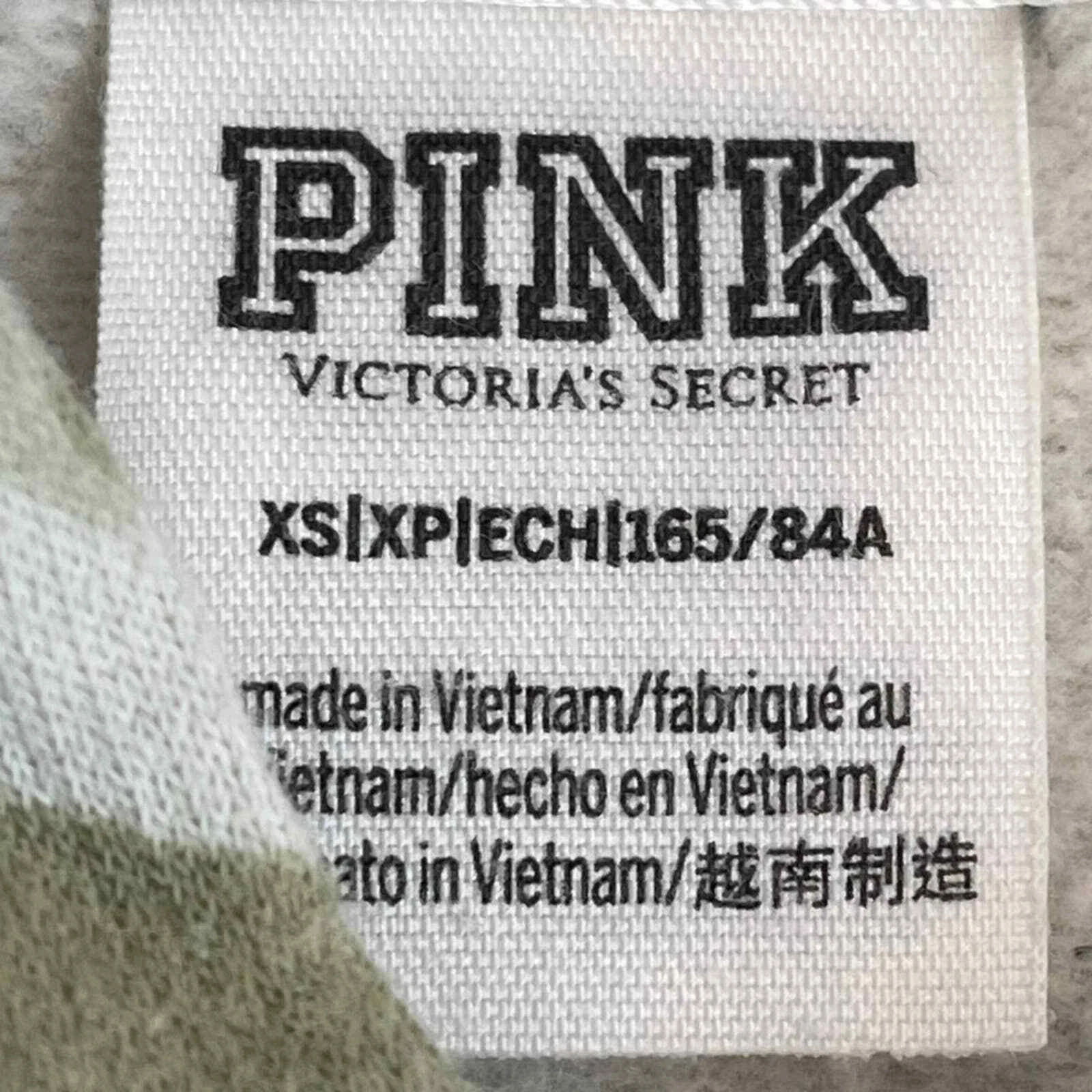 UNDERCOVER Felpa con cappuccio Victoria's Secret ROSA mimetica mimetica cropped XS neutra VS