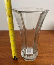 LARGE CLEAR VASE / MADE IN THE U.S.A / ORIGINAL