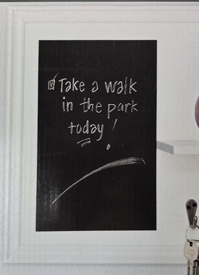 Trueliving Wall Shelf w/ Chalkboard & Key holder White 13.8" x 11.7" NEW in box - Image 4 of 4