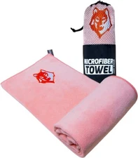 Microfiber Stay on The Bench Hood Design Gym Towel (17 x 38 inch) CORAL