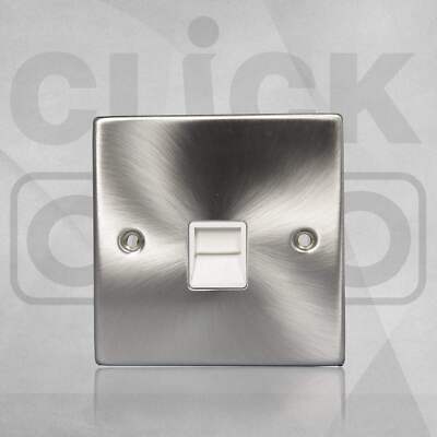 Scolmore Click Deco viktorianisches Satin Chrom Single Master Telefonpunkt (B4)