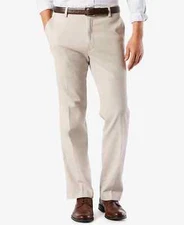DOCKERS Light Tan Classic Fit Lux Cotton Signature Khaki Pants NEW 36x34