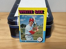 1975 Topps Mini Ken Henderson 59 Chicago White Sox Baseball Card Off Centered2A￼