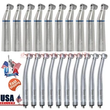 1-10 Dental Fiber Optic LED Handpiece / Low Speed Contra Angle Inner Water 4Hole