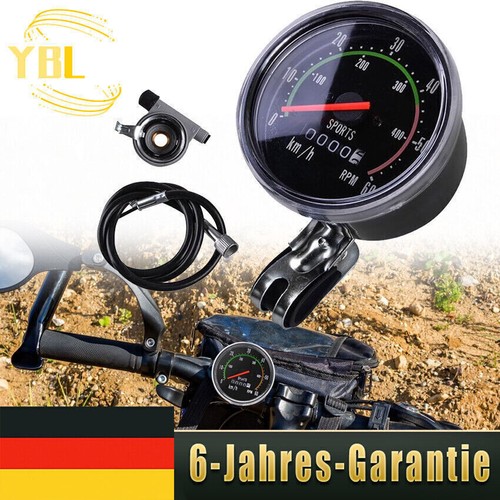Fahrrad Tacho Analog Kilometerstandanzeige Mechanischer Fahrradcomputer Stoppuhr - Bild 1 von 21