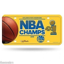 GOLDEN STATE WARRIORS 2015 NBA CHAMPIONS MADE IN USA LICENSE PLATE