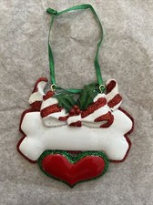 Kurt Adler Dog Bone Ornament For Personalization New Resin