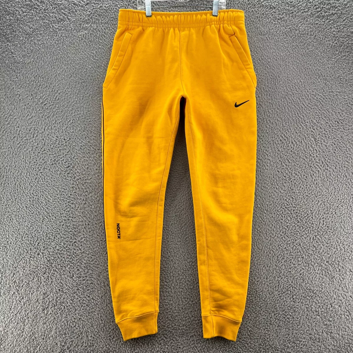 Nike x Nocta Pants Mens Small Yellow AWR Jogger Fleece Sweatpants *