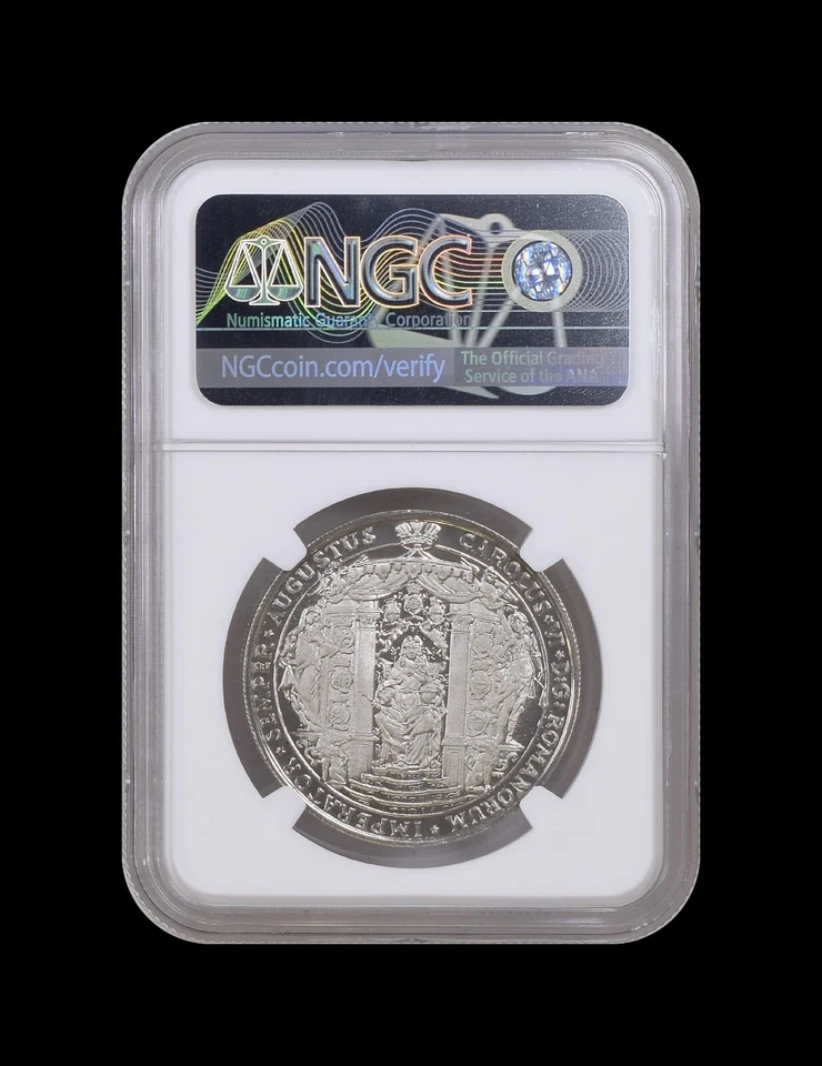 LIECHTENSTEIN. 1969, Medal, Silver - NGC PF68 - Top Pop 🥇 Anton Florian - Image 4 of 4