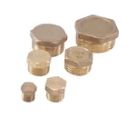 M24 M26 M27 M30 M33 3/4" 1" BSP Male Brass Pipe End Cap Plug Hex Pipe Adapter