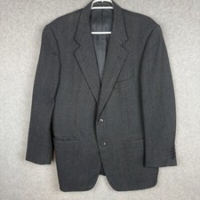 Vintage Corneliani Mens Gray Blue Wool Blazer Jacket Coat 50R Made in Italy