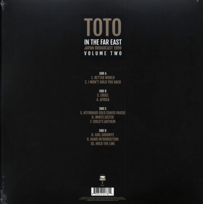 TOTO Live In the Far East Japan Broadcast 1999 Vol. Two SEALED