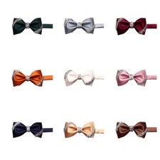 Men Stylish Crystal Rhinestone Bow Neck Tie Wedding Party Groom Tuxedo Bowtie
