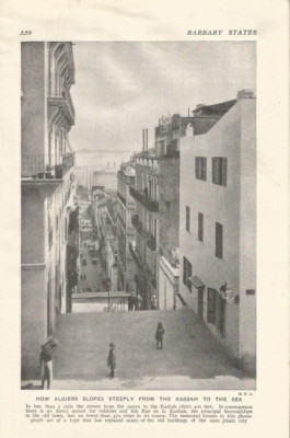 ALGIER KASBAH GEBÄUDE BARBARENSTAATEN um 1926 ILLUSTRATIONSDRUCK