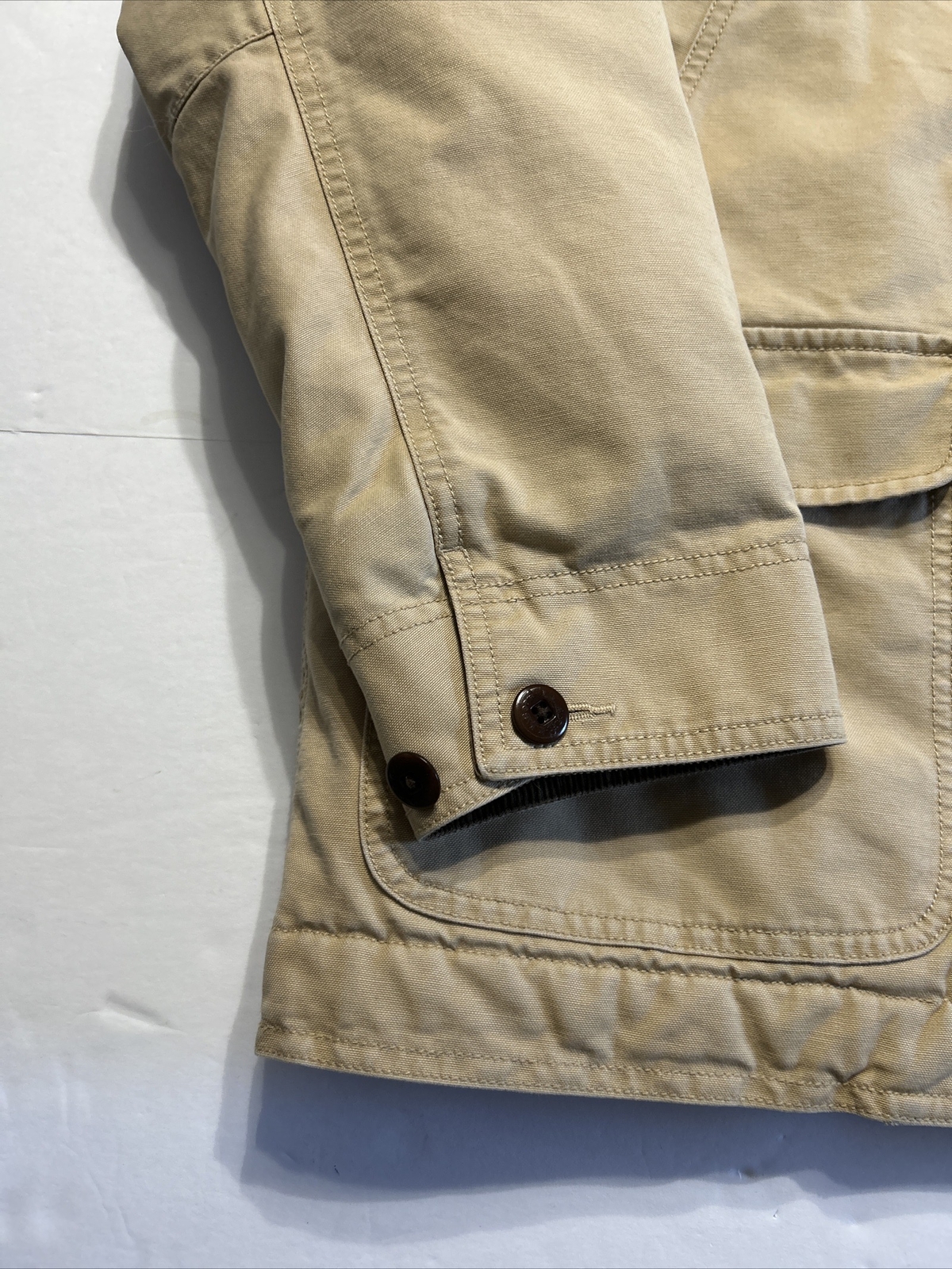 LL Bean Quilt Lined Field Jacket Barn Coat Chore Canvas Sz Women’s Med
