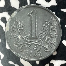 1942 Bohemia & Moravia 1 Koruna Lot#T4204