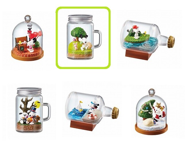RE-MENT Peanuts SNOOPY's Terrarium LIFE In The USA Mini