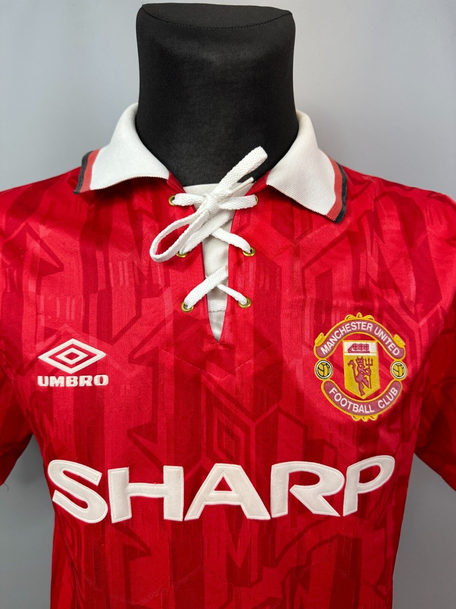 ウェア UMBROManchester United 92-94 home kit 92-94 Manchester United Umbro Home Shirt Genuine | eBay