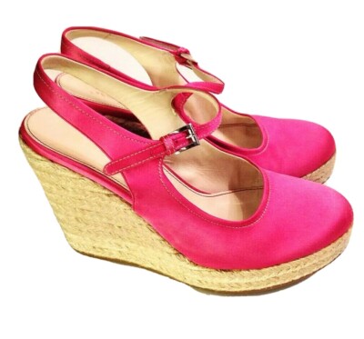 bright pink wedges