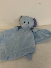 BABY KISS BLUE ELEPHANT BABY BOY PLUSH SECURITY LOVEY BLANKIE BLANKET SUPER SOFT