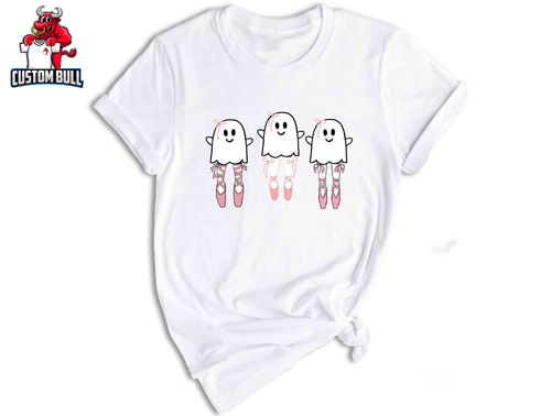 Ballet Ghost Shirt,Ballet Dancer Halloween Shirt - Picture 6 of 14