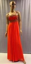 NEW SUE WONG BEADED EMPIRE WAIST GEORGETTE GOWN DRESS SZ 4
