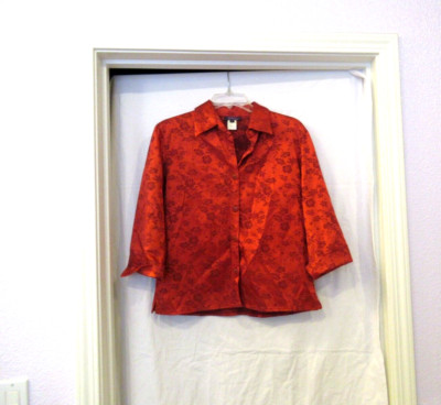 Tabac Paris red flowered shirt, sz. S, 38'' chest