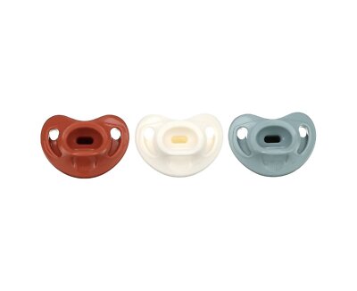NUK Comfy Silicone Pacifiers 0-6 Months, Earth Tones, 3 Pack - Baby Soothers