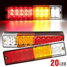 Pair 12v Rear Led Trailer Tail Light Kit Boat Marker Truck Lorry Ute Waterproof