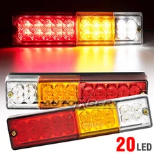 Pair 12V Rear Led Trailer Tail Light Kit Boat Marker Truck Lorry UTE Waterproof