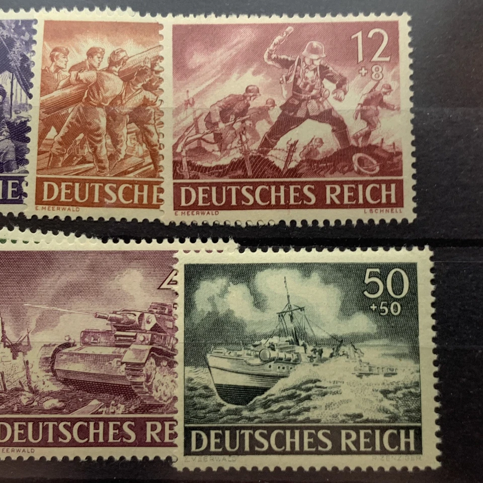 1943-45 GERMANY ARMED FORCES SEMI-POSTAL SHORT SET & 1935 #459-462 MINT STAMPS - Image 2 of 4