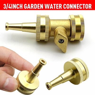 3/4inch Garden Water Connector Utility High Pressure Sweeper Sprayer Hose Nozzle