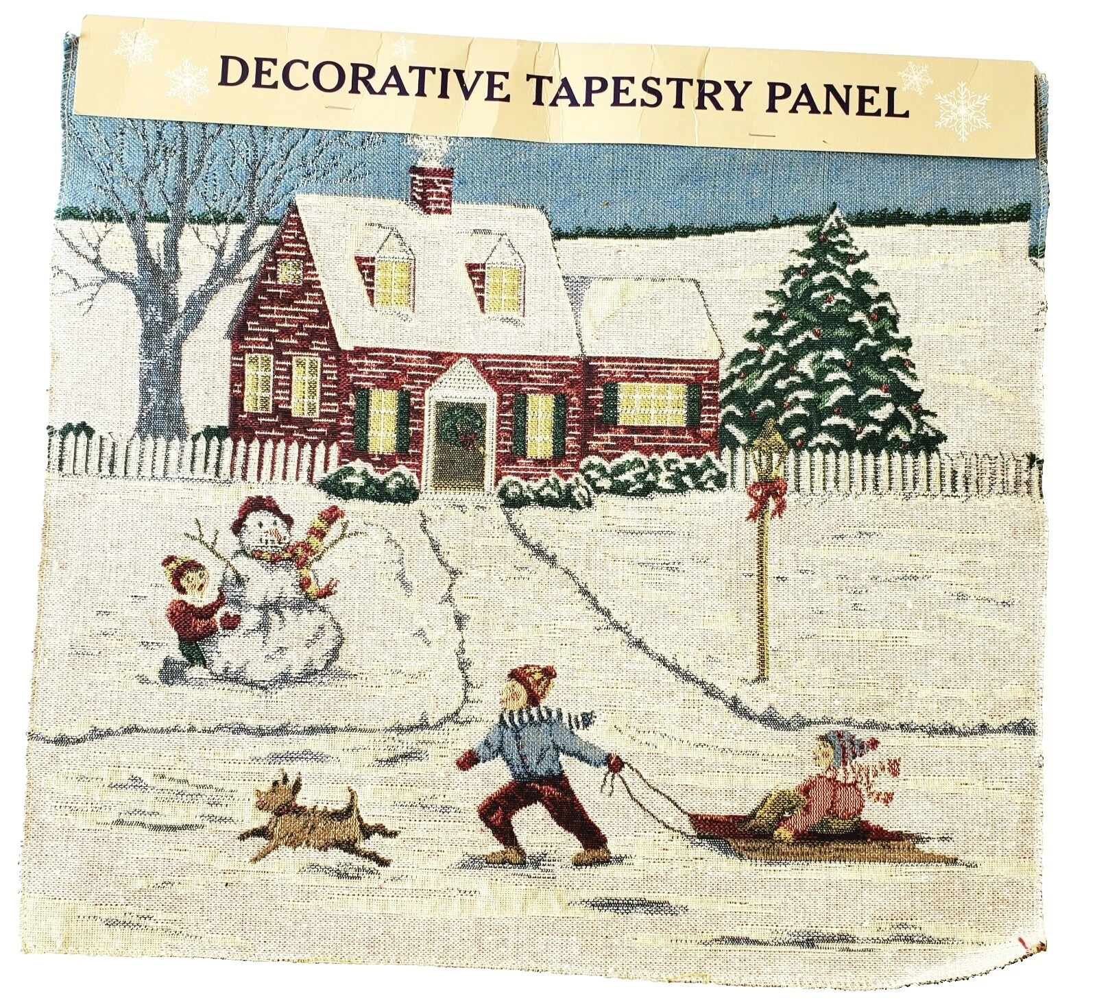 Tapestry Holiday/Christmas Craft Fabric Panels