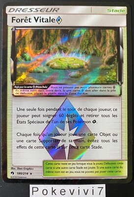 Pokemon Karte LEBENSWALD 180/214 Holo PRISMA Sonne & Mond 8 SL8 FR NEU