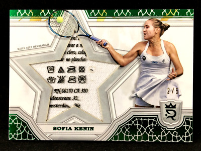 Sofia Kenin 2024 Topps Royalty Tennis STAR RELICS Green /5 2023 Wimbledon Used