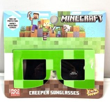 Minecraft Creeper Sunglasses Green Kids 100 UV Protection, Shatter Resistant