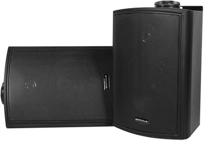 Outdoor Wall Mount Speakers 5.25 Inch Pair IPX44 Weatherproof 140W RMS Black