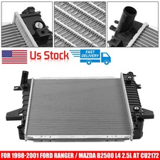 Fit 1998-2001 Ford Ranger 2.5l Aluminum Radiator With Transmission Oil Cooler