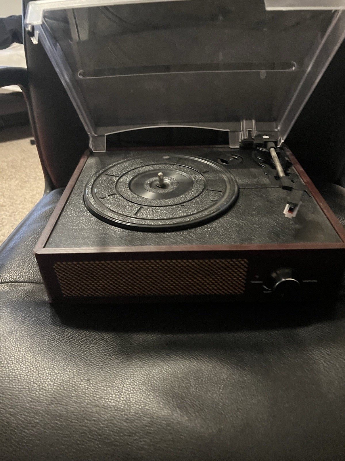 Vintage-Inspired Suitcase Record Player Portable Turntable-image