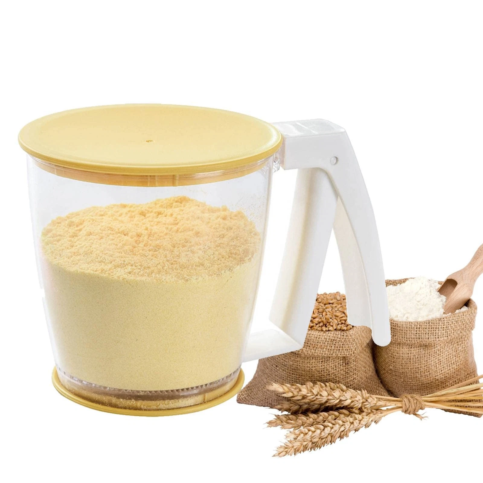 Flour Strainer/Flour Sifter/Flour Sieve,of Food-Grade PP Materia,Three Cup Ba...