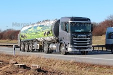 LKW Foto Scania Tankwagen Auflieger Polen grau MILCH #l9st