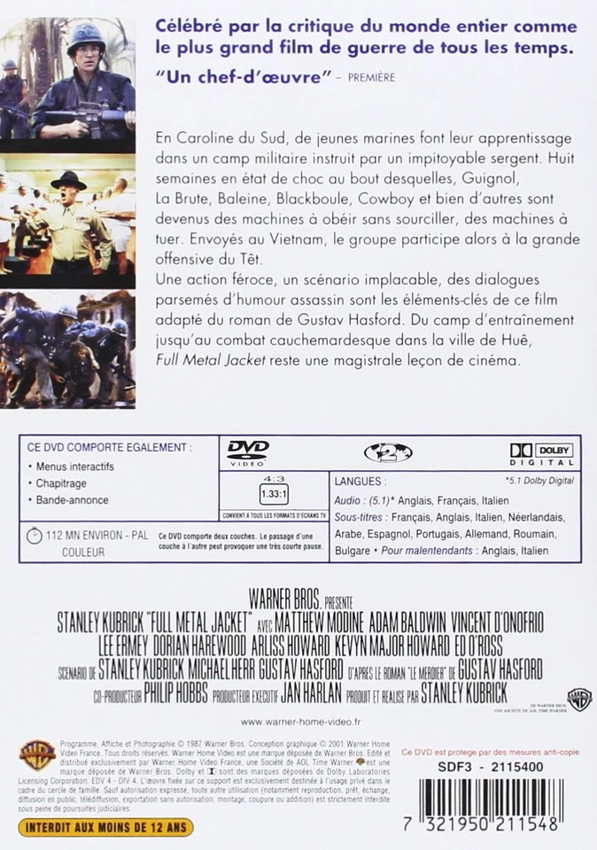 Stanley Kubrick Collection: Full Metal Jacket (DVD) - Image 3 of 4