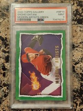 2020 Topps Gallery Shohei Ohtani #MP-19 Modern Artists Green /250 PSA 9