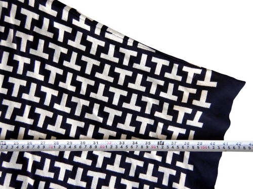 Trenery 'Limited Edition' Women's New Black White Cotton Cashmere Shawl - Large - Photo 4/9