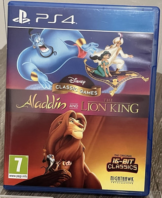 Disney Classic Games Aladdin und König der Löwen PS4 Sehr Gut Schneller UK Versand